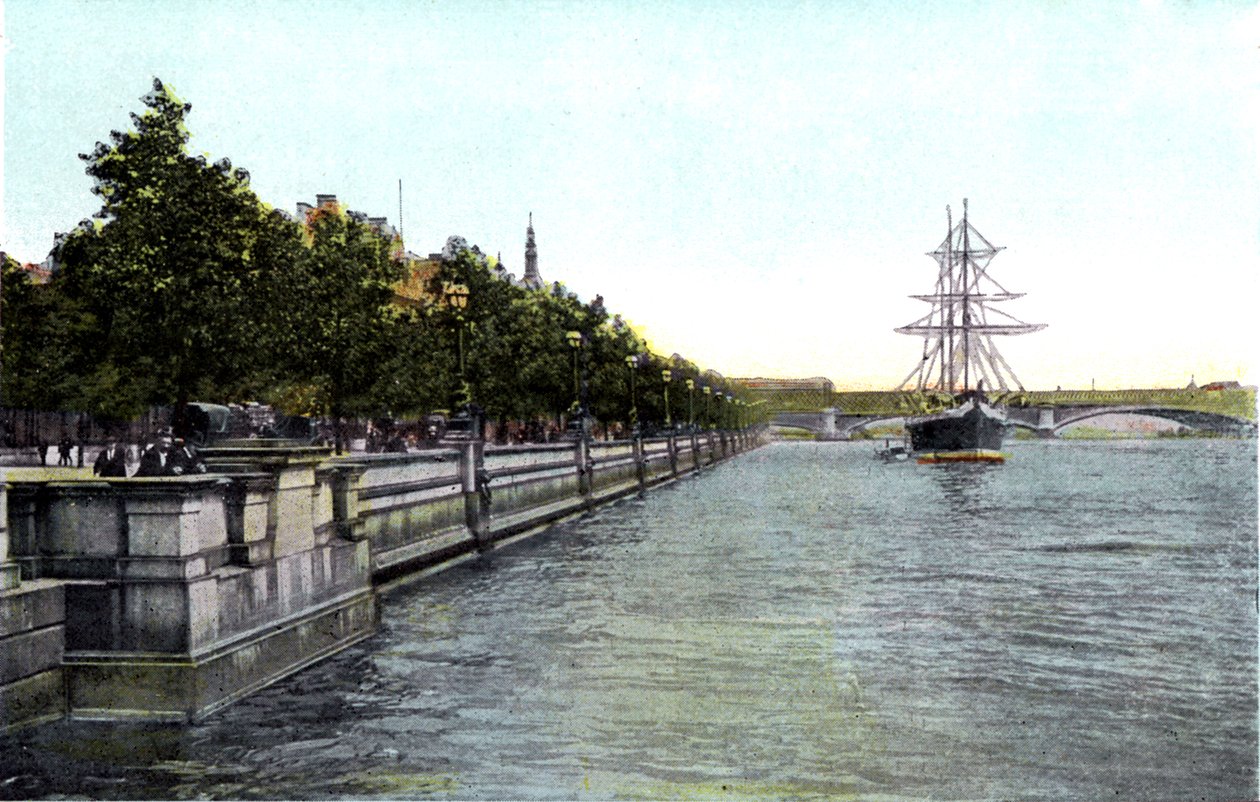 Thames Embankment, London, 1900-tallet av Unbekannt