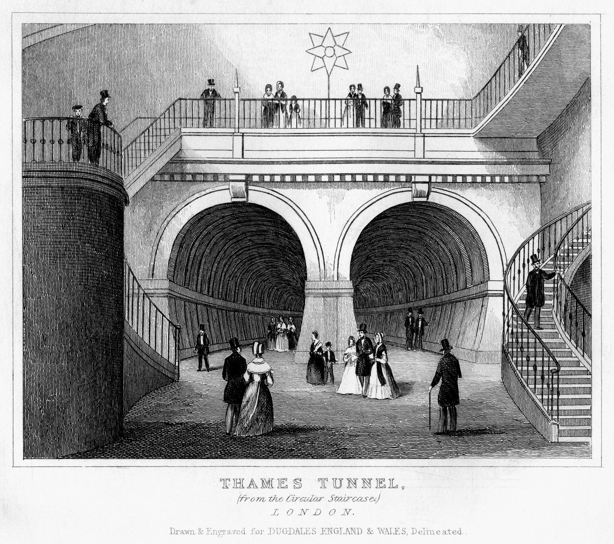 Thames Tunnel, London, 1800-tallet av Unbekannt
