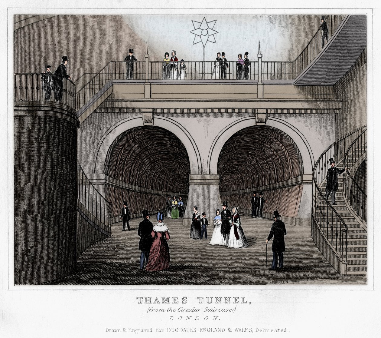 Thames Tunnel, London, 1800-tallet av Unbekannt
