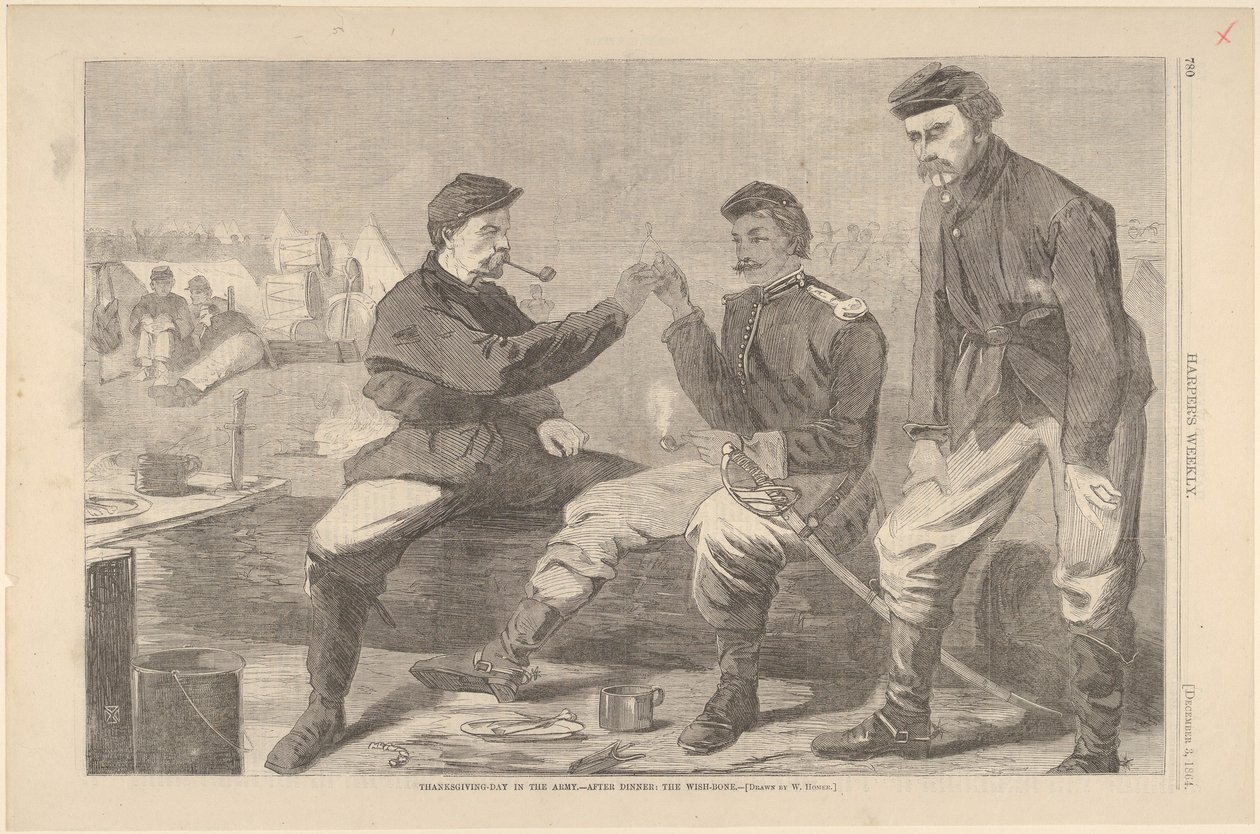 Thanksgiving Day in the Army - After Dinner: The Wishbone Harper
