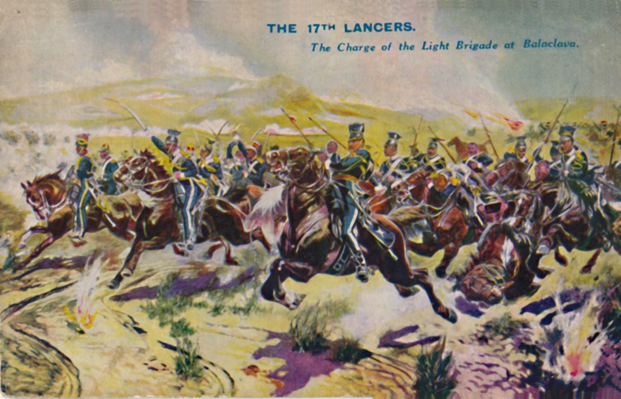 Den 17. Lancers. Anklagen for den lette brigaden ved Balaclava, 1854, 1939 av Unbekannt