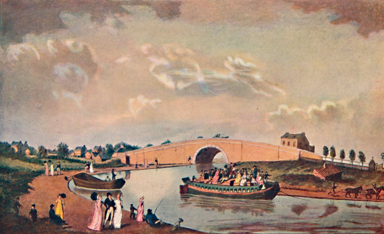 The Accommodation Barge på Paddington Canal, 1801, 1904 av Unbekannt