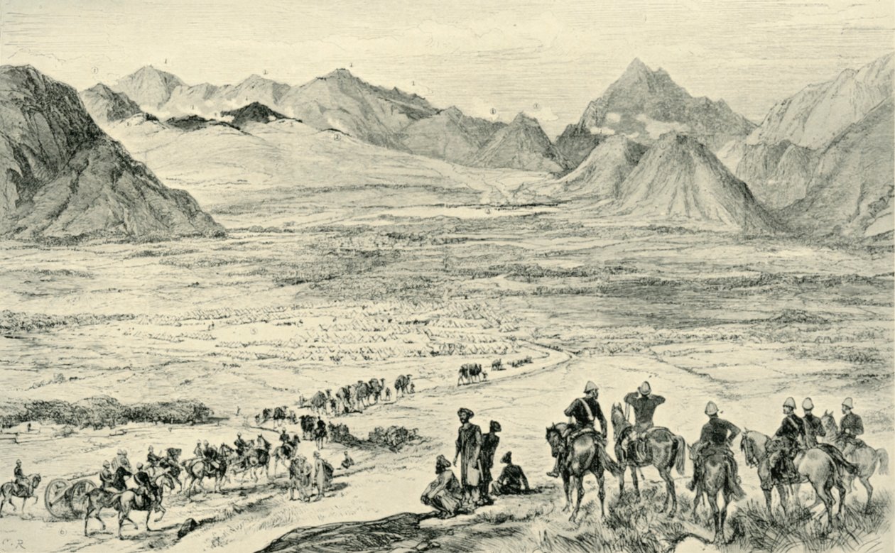 The Action on the Heights Above Charasia, 6. oktober 1879, 1901. av Unbekannt