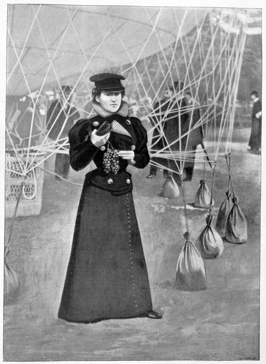 The Aero Club, kostyme til en kvinnelig ballongfly, 15. november 1898 av Unbekannt