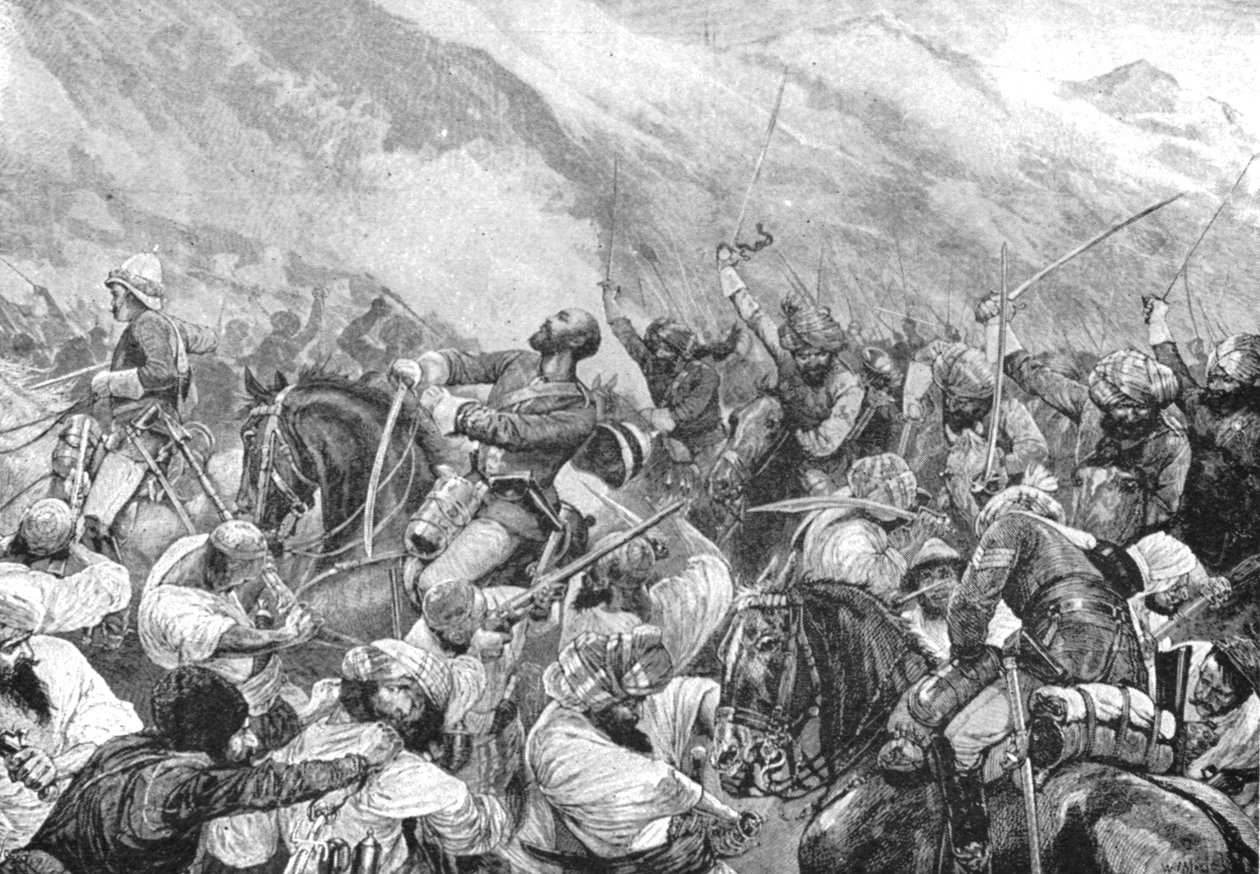 Den afghanske krigen, 1879: Major Wigram Battyes død i slaget ved Futtehabad..., 1901. av Unbekannt