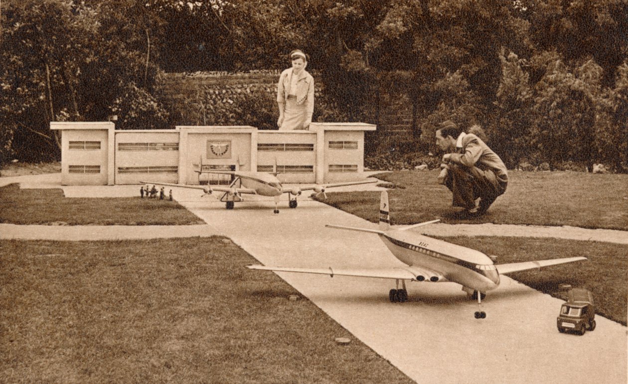 Flyplassen, Model Village, West Cliff, Ramsgate, Kent, ca 1950-tallet av Unbekannt