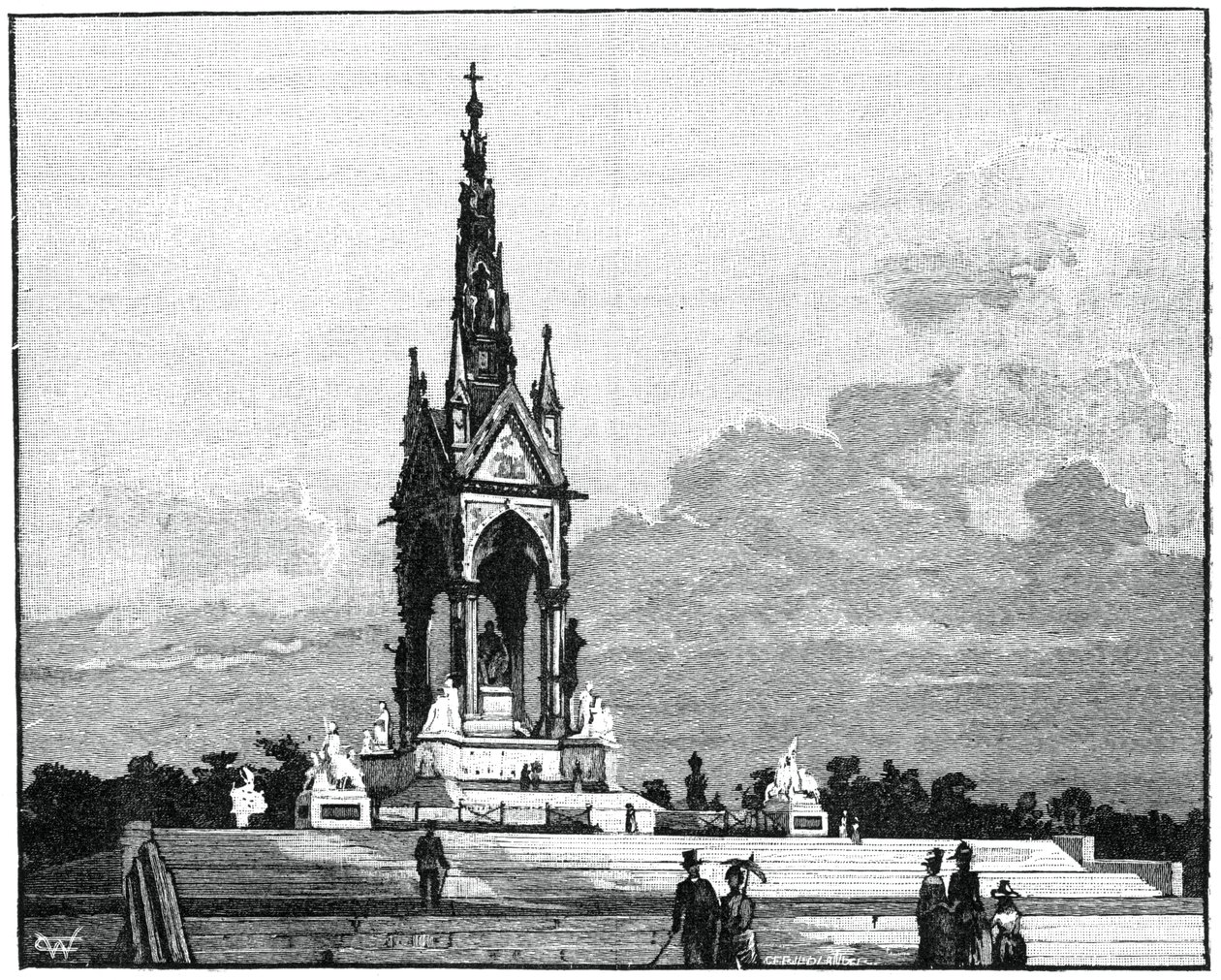 Albert Memorial, Kensington, London, 1900 av Unbekannt