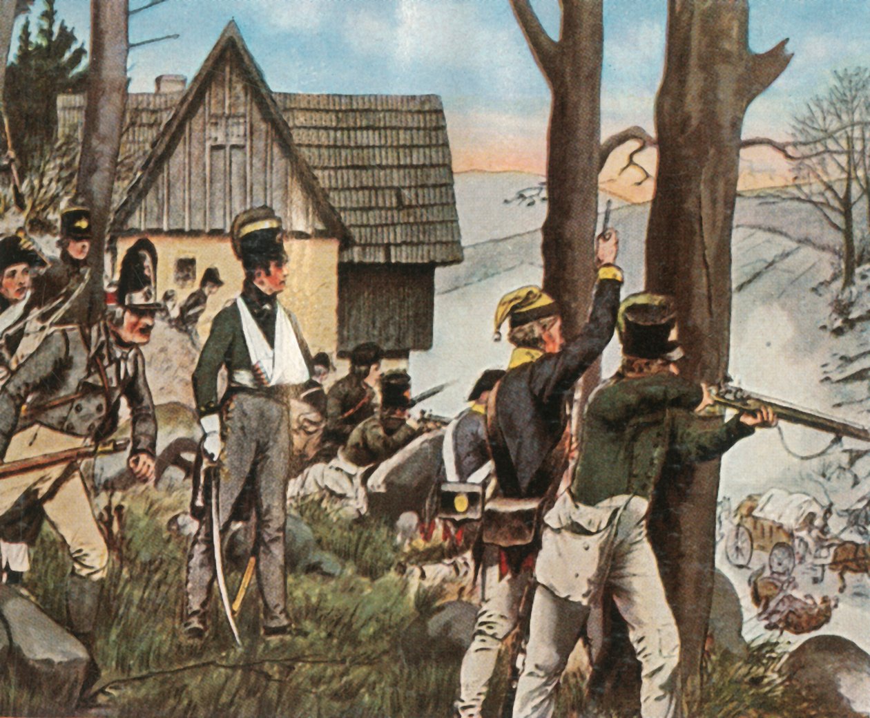 Alpekrigen i fylket Kladsko, 1807, 1936. av Unbekannt