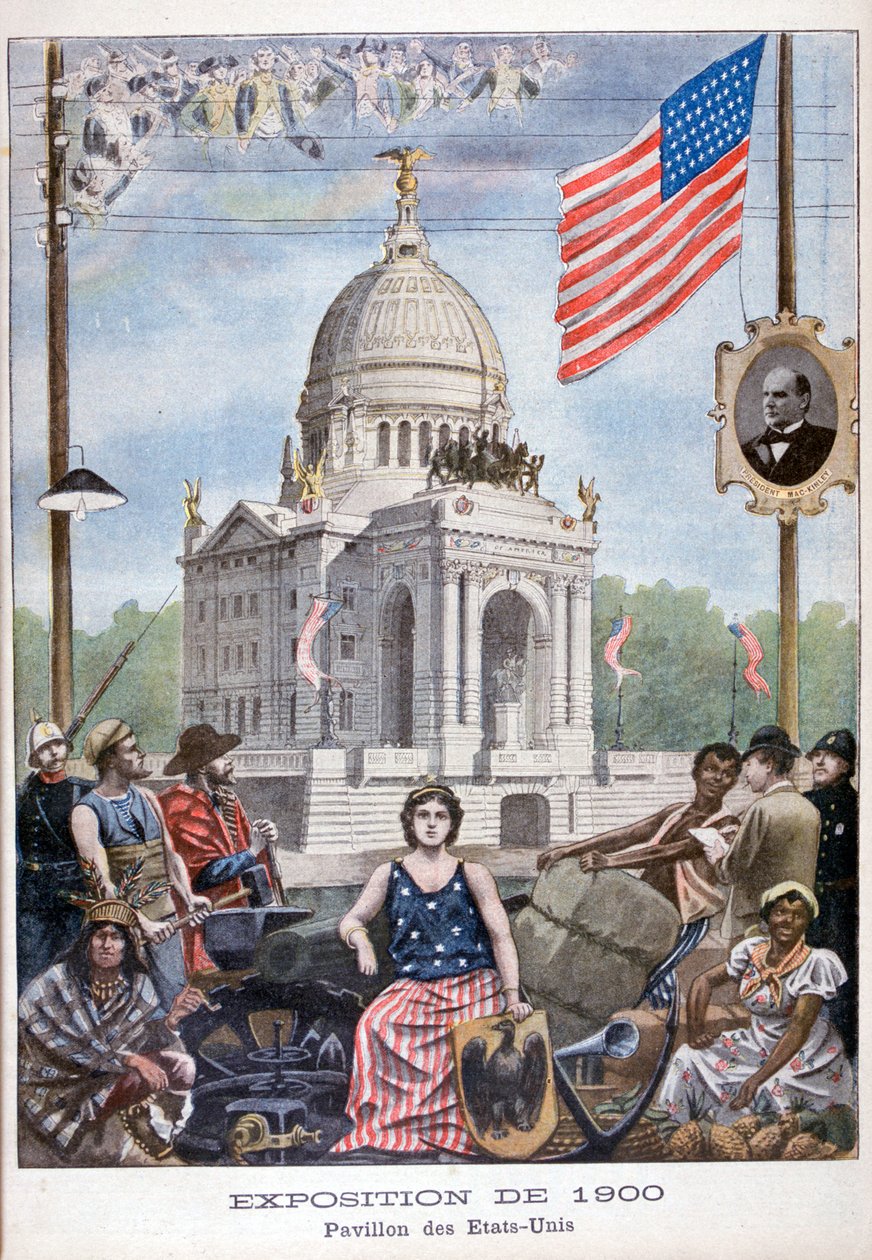 Den amerikanske paviljongen på verdensutstillingen i 1900, Paris, 1900 av Unbekannt