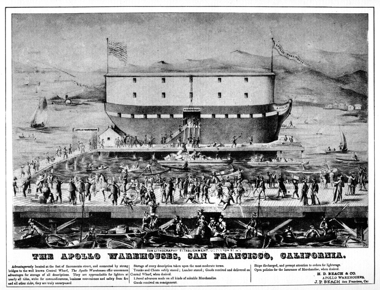 Apollo-varehusene, San Francisco, California, 1800-tallet 1937 av Unbekannt