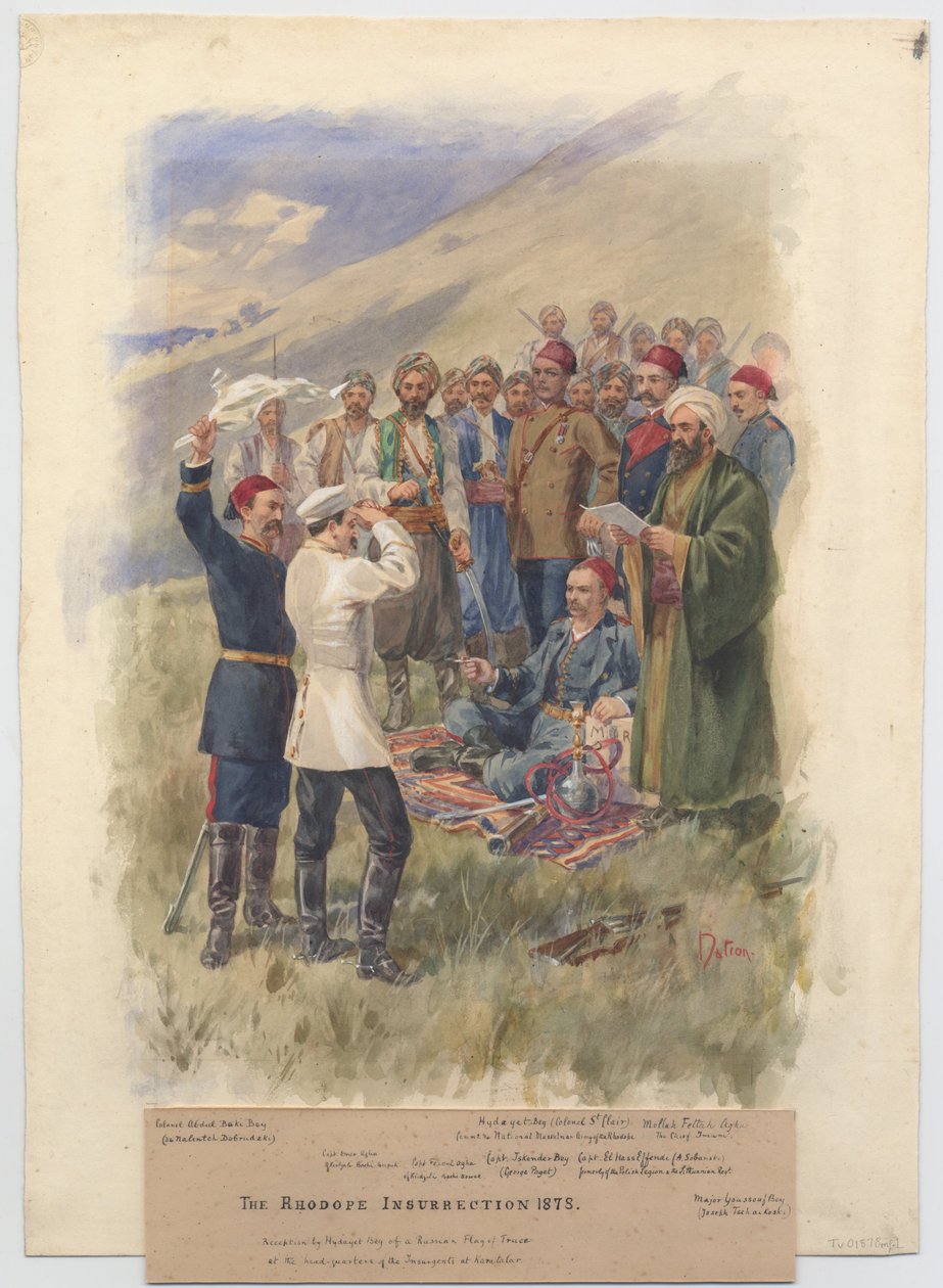 Aprilopprøret 1878. Forhandlinger ved opprørernes hovedkvarter, 1878 av Unbekannt