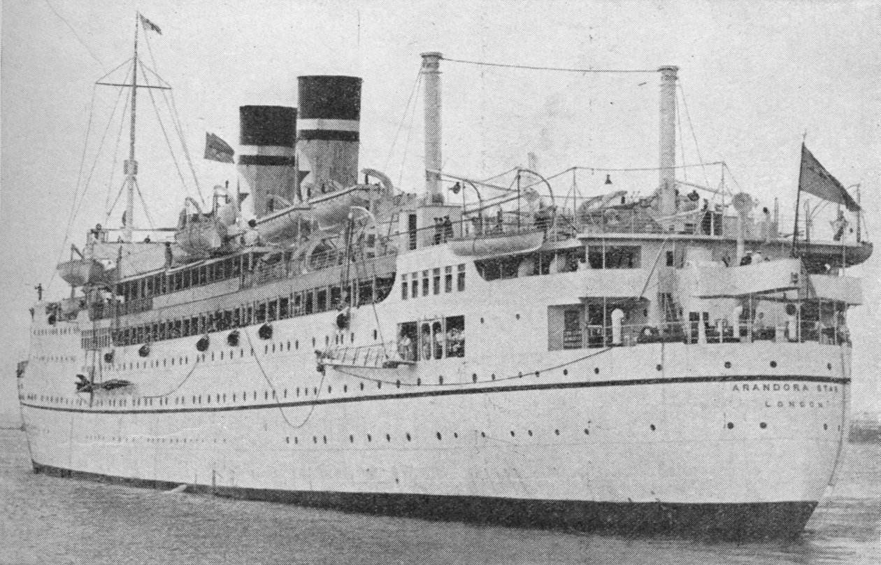 Arandora-stjernen ved starten av en fredstidsreise, c1938 1940 av Unbekannt