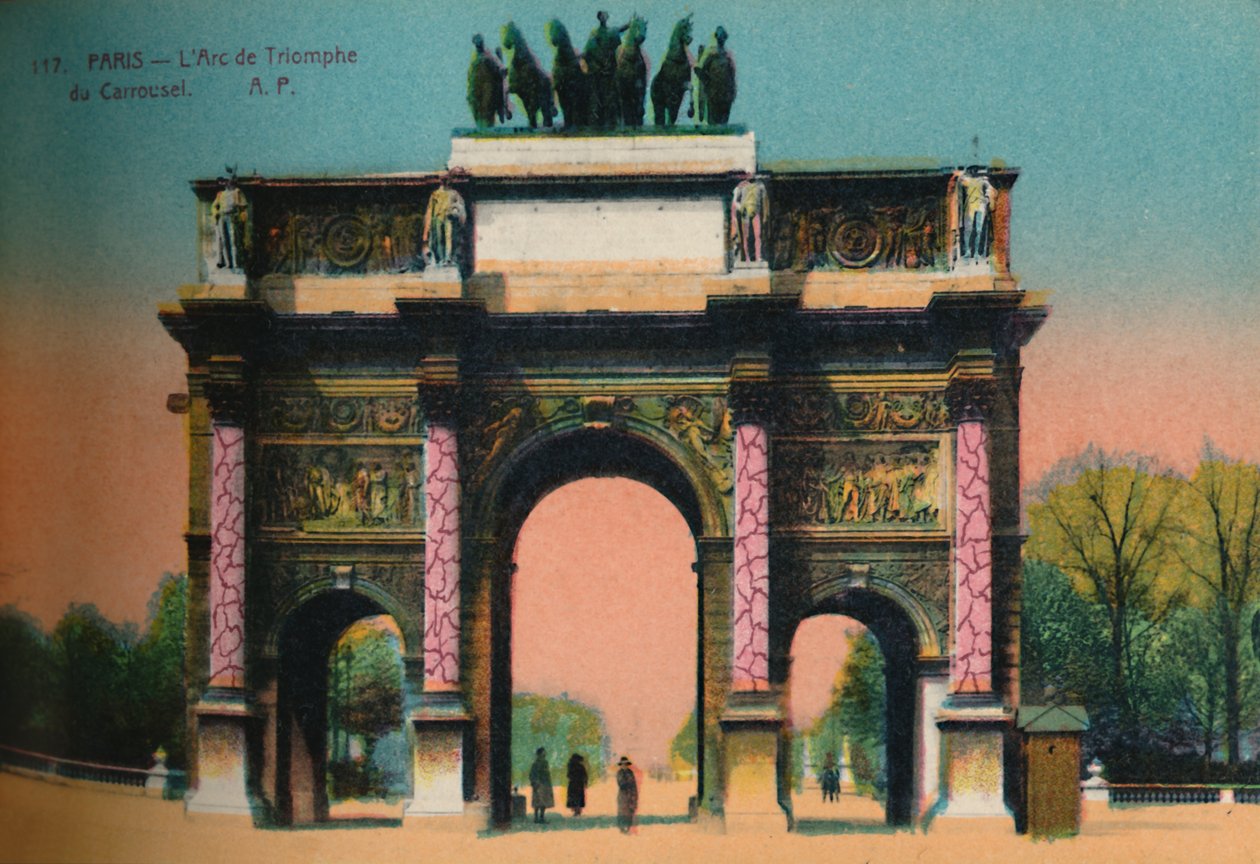 The Arc de Triomphe du Carrousel, Paris, c1920 av Unbekannt