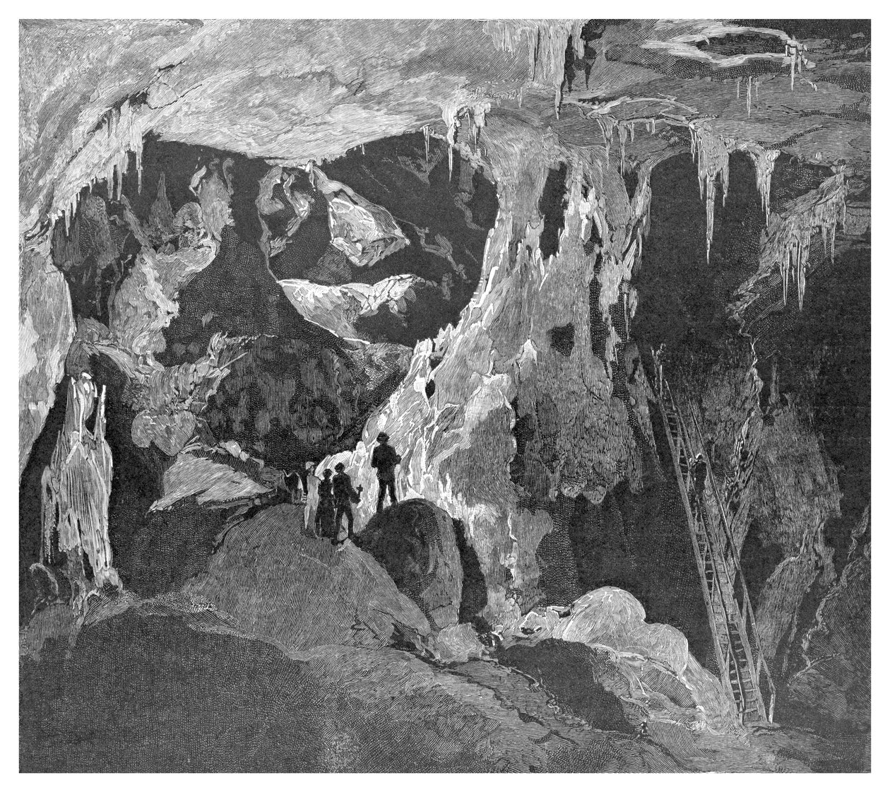 Arch Cave ser nordover, Jenolan Caves, New South Wales, Australia, 1886 av Unbekannt