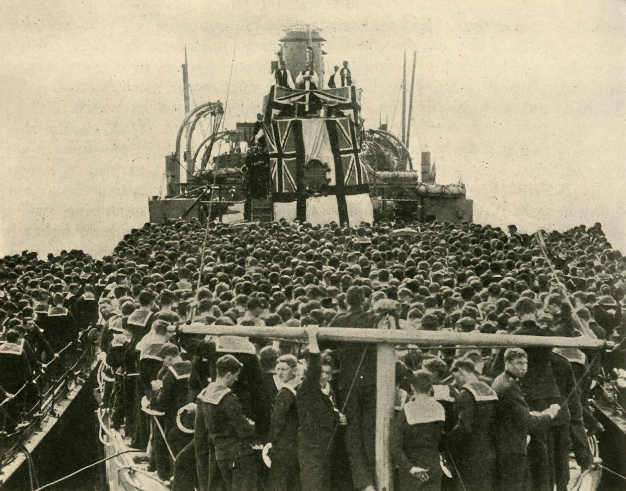 Erkebiskopen av York besøker britiske sjømenn fra Royal Navy, første verdenskrig, 1914, c1920. av Unbekannt