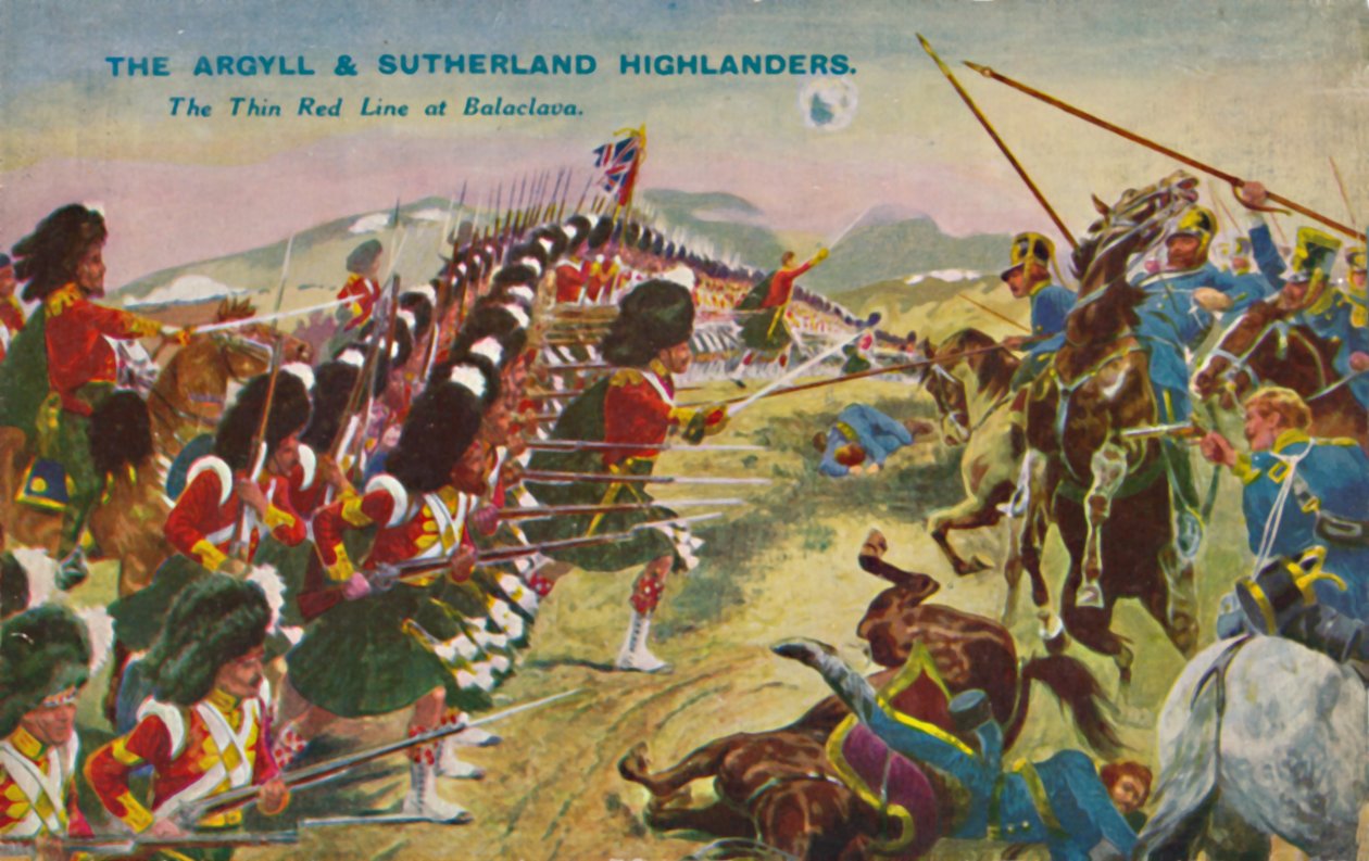 Argyll & Sutherland Highlanders. Den tynne røde linjen ved Balaclava, 1854, 1939 av Unbekannt