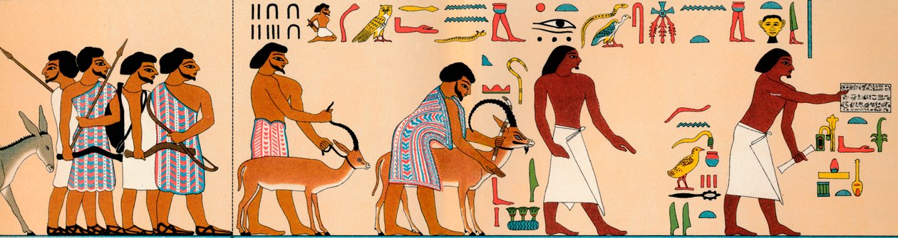 Ankomsten av en stamme av semittiske nomader i Egypt, 1895 f.Kr., 1903 av Unbekannt