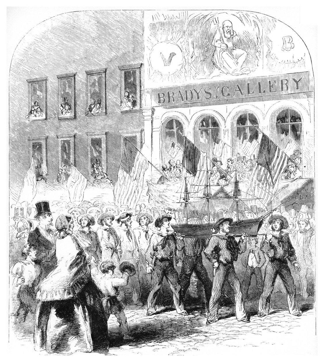 The Atlantic Telegraph Cable, Parade, c1858 av Unbekannt