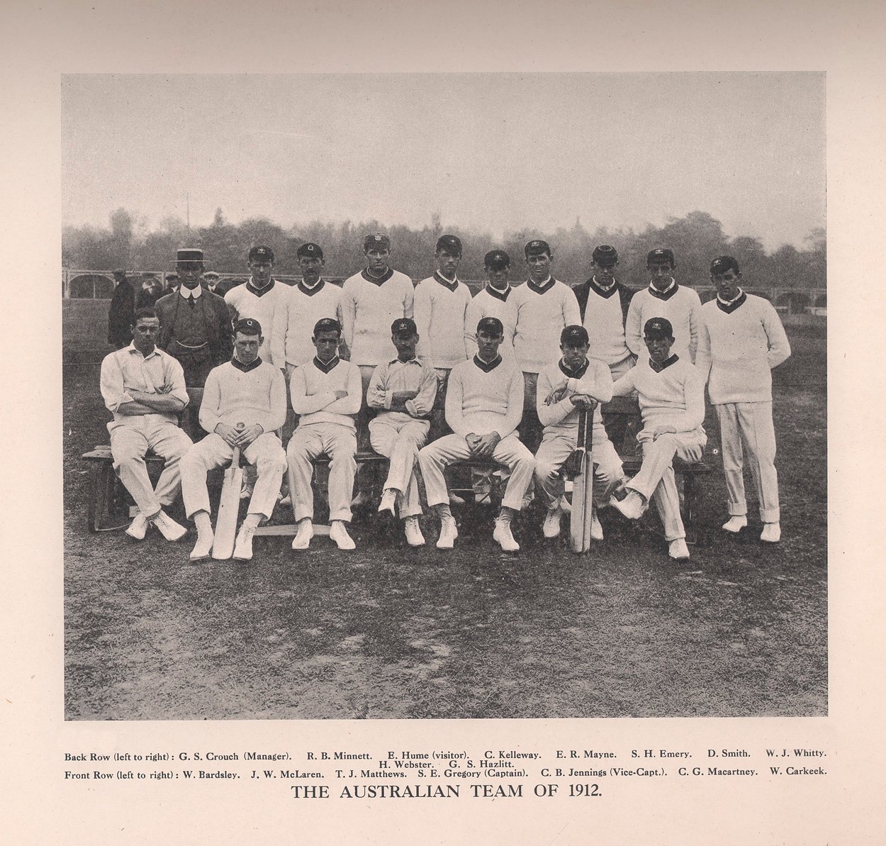 Det australske cricketlaget fra 1912 av Unbekannt