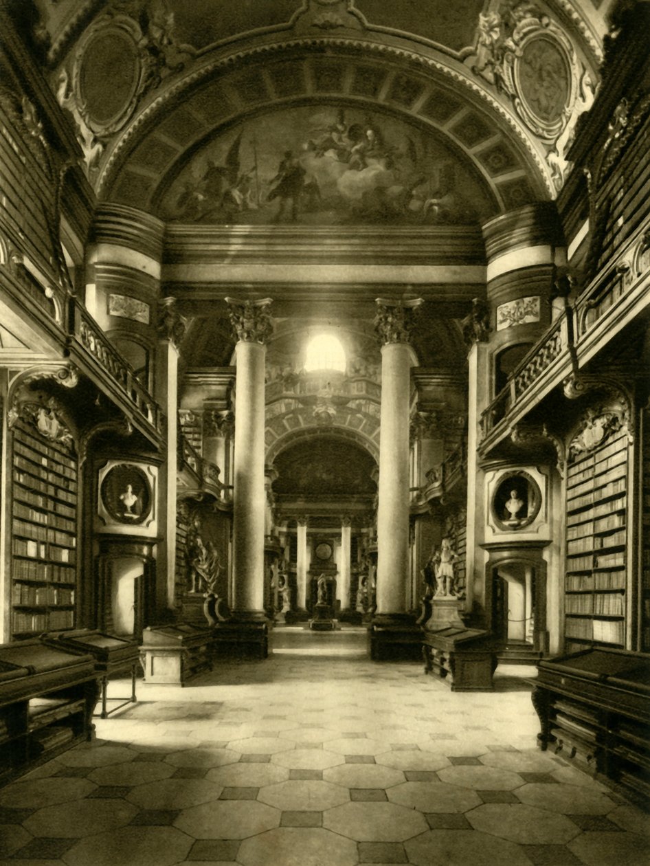 Det østerrikske nasjonalbiblioteket, Wien, Østerrike, c1935. av Unbekannt