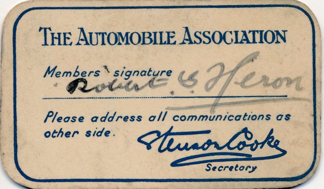 Automobilforeningen: Medlemskort, 1936 av Unbekannt