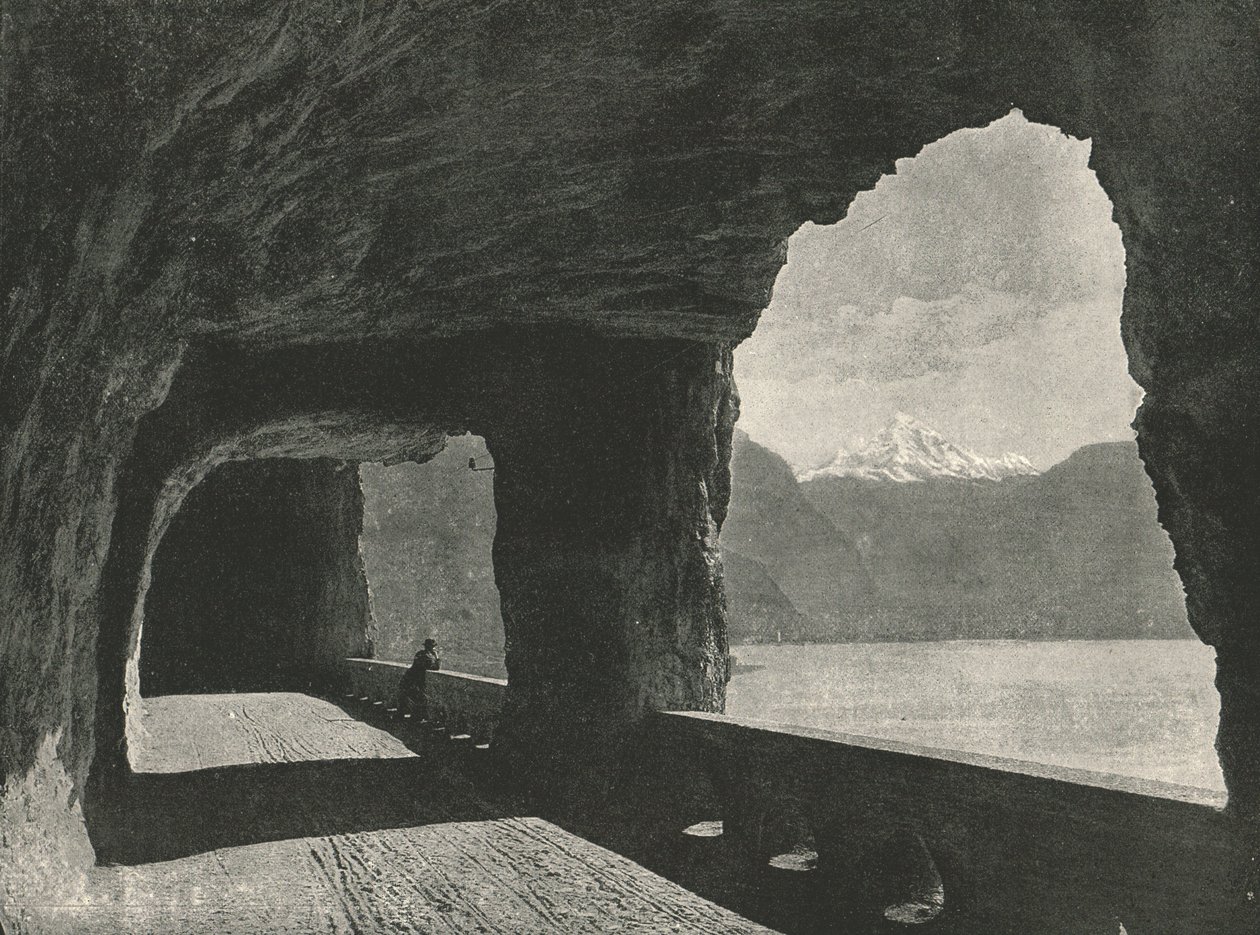 Axenstrasse, nær Fluelen, Sveits, 1895. av Unbekannt
