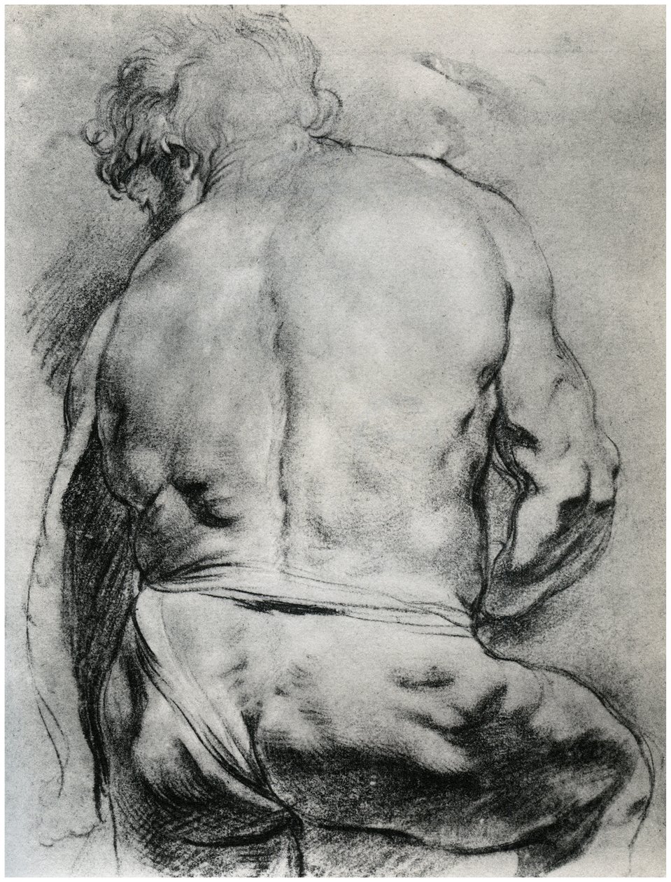 The Back of a Nude Man, c1610 1958 av Unbekannt