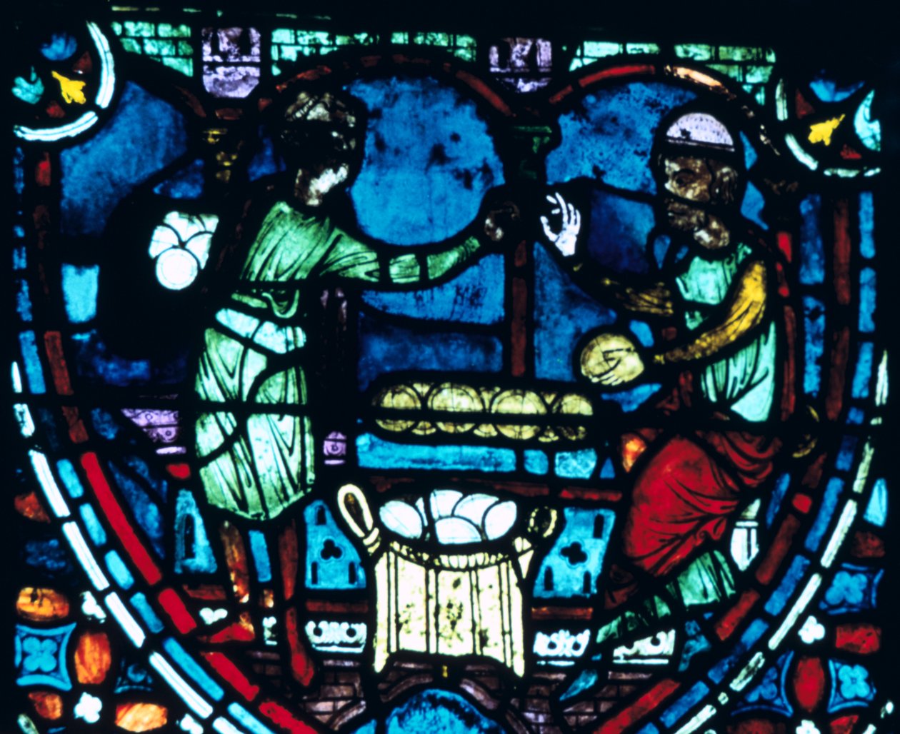 The Bakers, farget glass, Chartres Cathedral, Frankrike, 1194-1260 av Unbekannt
