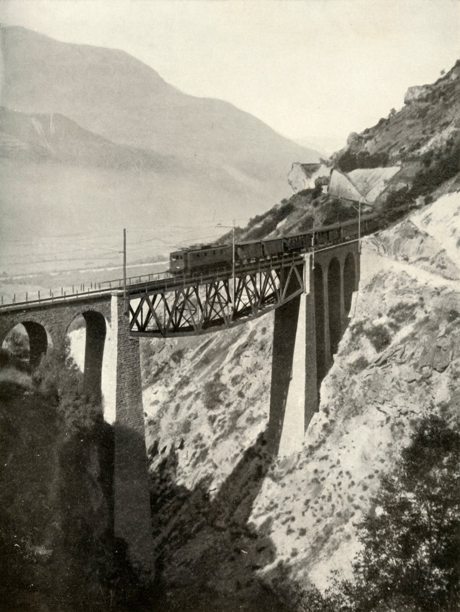 Baltschieder-viadukten på Lotschberg-hovedlinjen ..., 1935-36. av Unbekannt