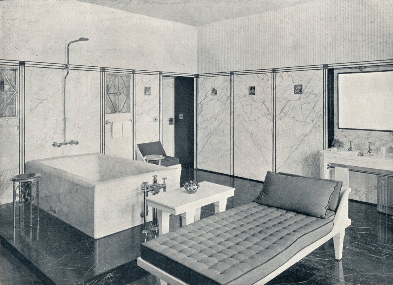 Badet til Stoclet-palasset, Brussel, Belgia, c1914 av Unbekannt