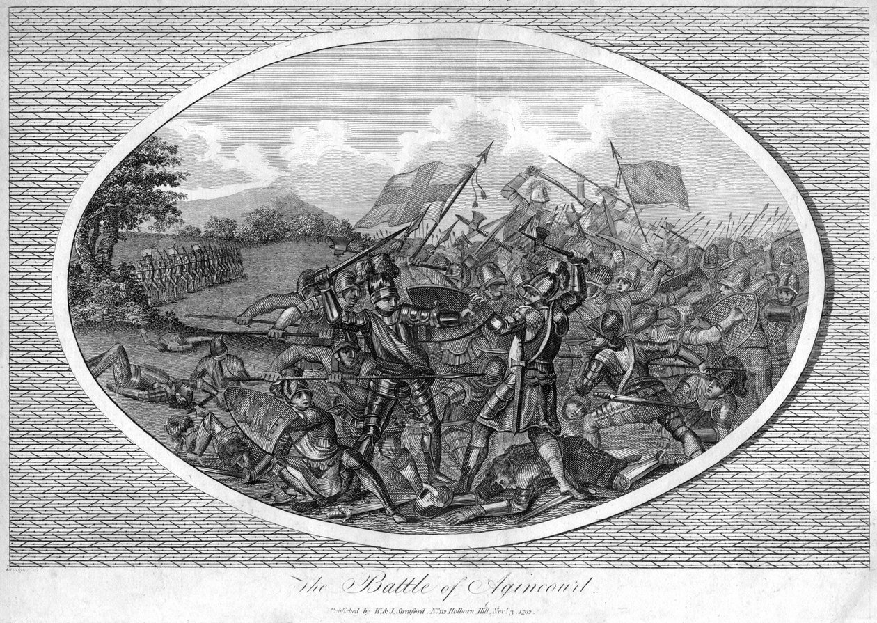 Slaget ved Agincourt, 1415, 1792 av Unbekannt
