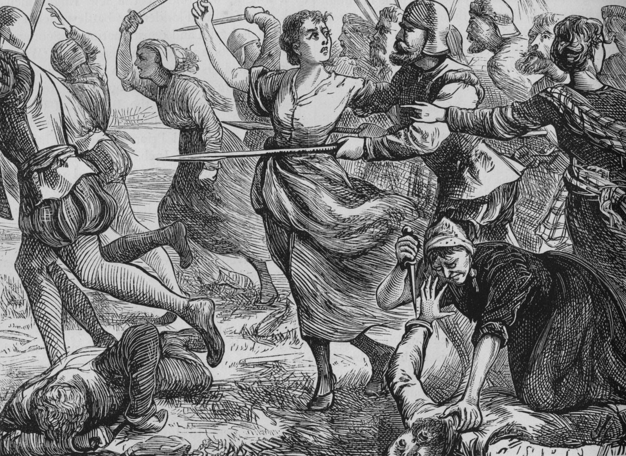 Slaget ved Ancrum Moor, 27. februar 1545, c1880 av Unbekannt