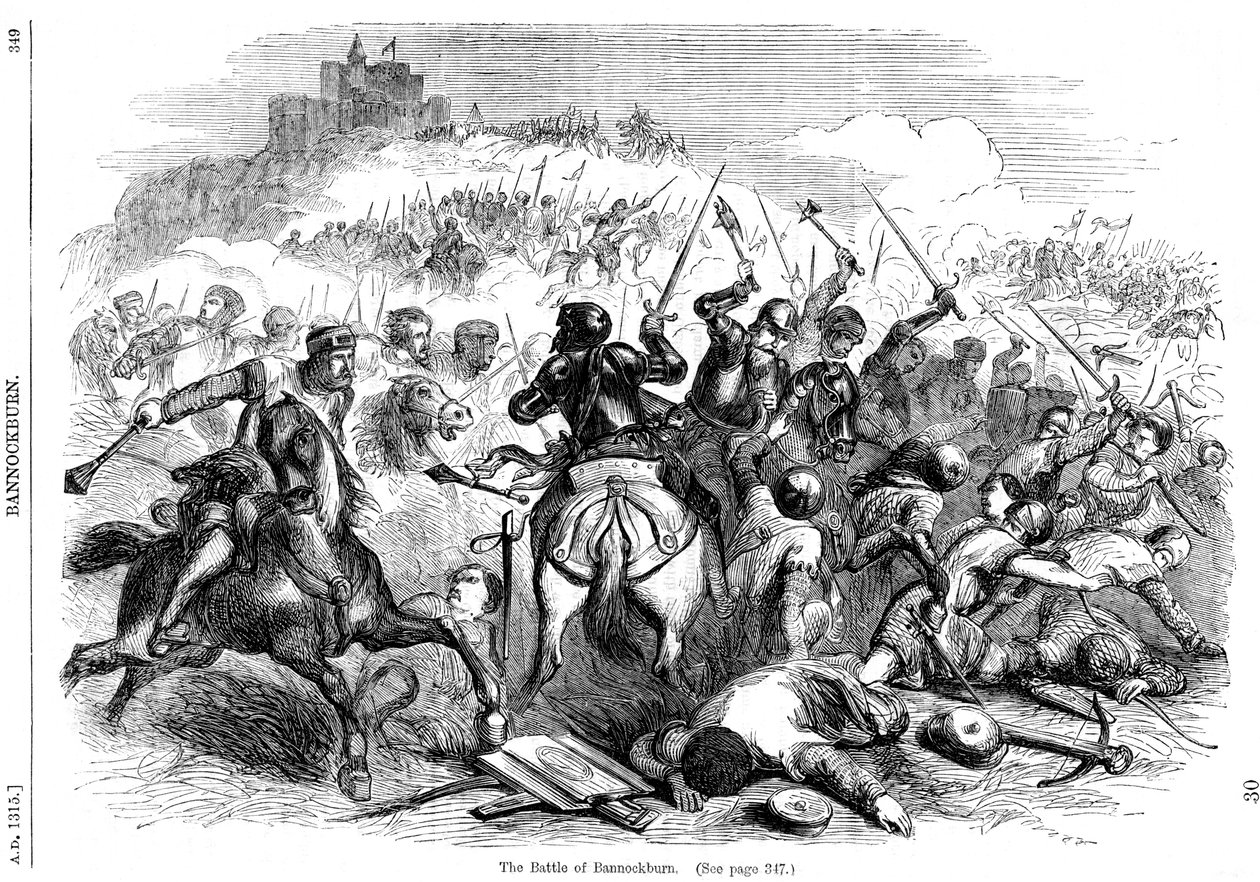Slaget ved Bannockburn, 24. juni 1314 av Unbekannt