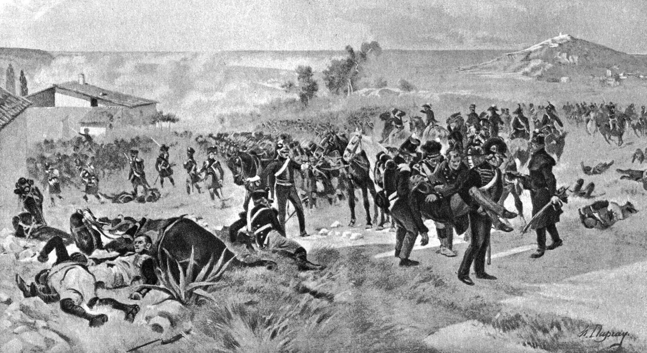 Slaget ved Corunna, 16. januar 1809, 1910 av Unbekannt