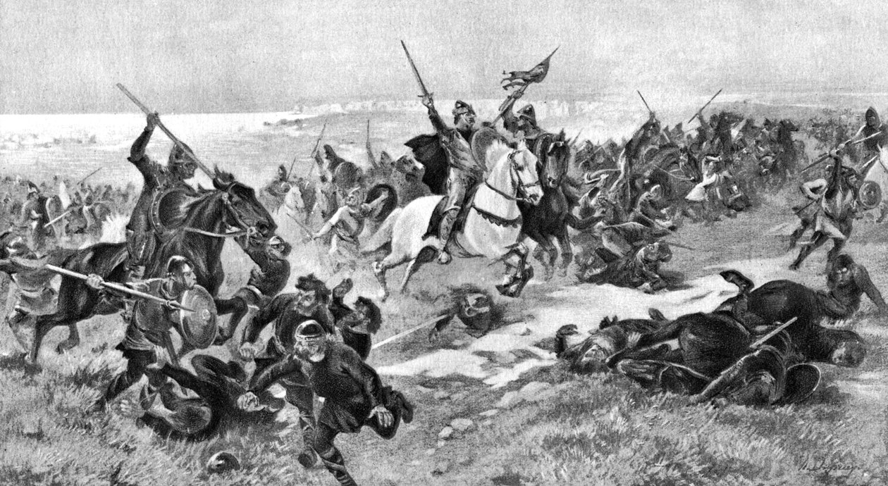 Slaget ved Hastings, 14. oktober 1066, 1910 av Unbekannt
