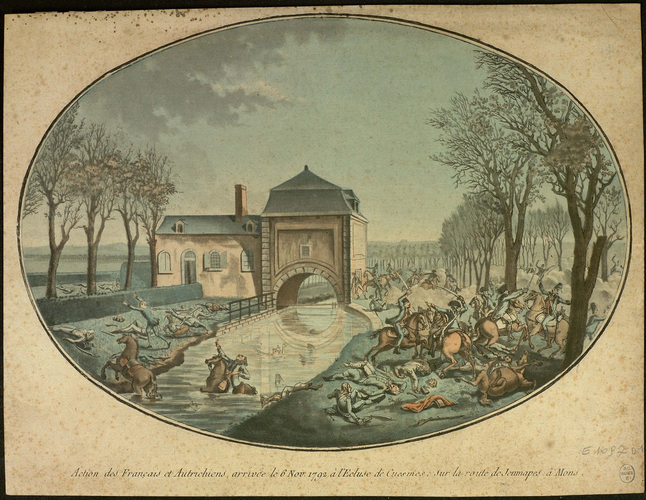 Slaget ved Jemappes, ca. 1793. av Unbekannt