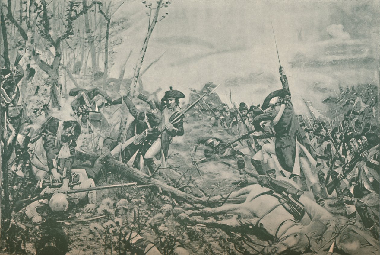 Slaget ved Jemmapes, nær Mons, Belgia, 6. november 1792, 1896 av Unbekannt