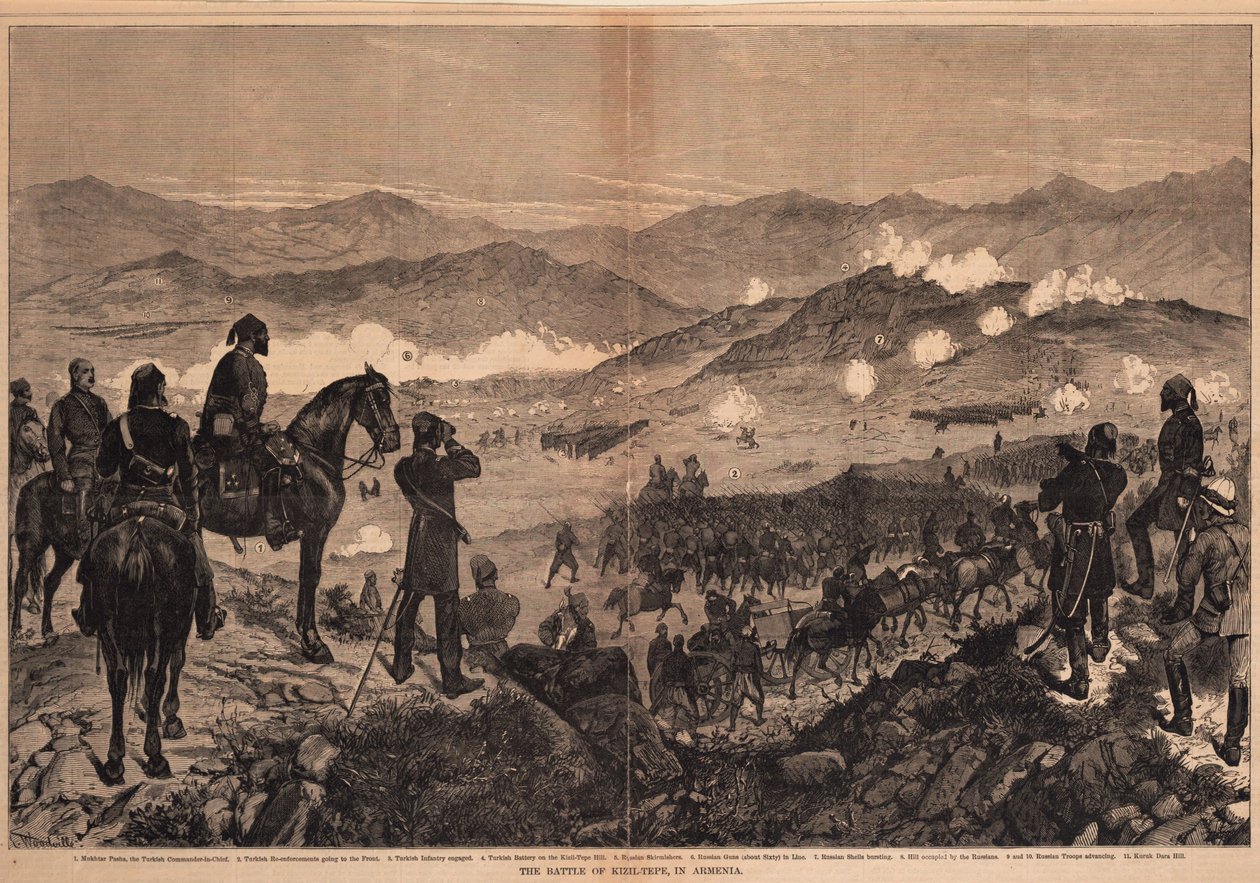 Slaget ved Kizil-Tepe 25. juni 1877, 1877 av Unbekannt