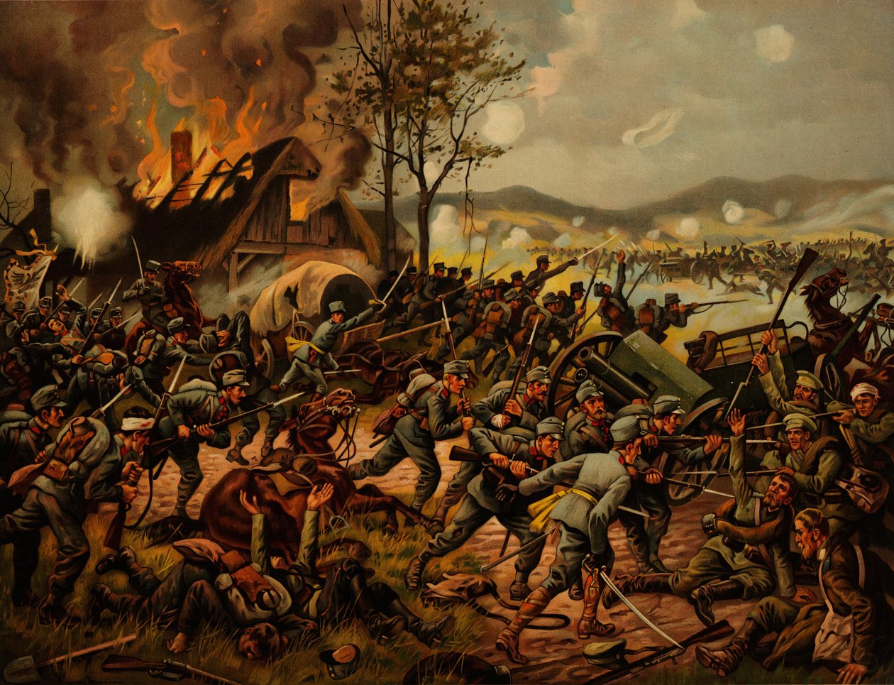 Slaget ved Krasnik startet 23. august 1914 av Unbekannt