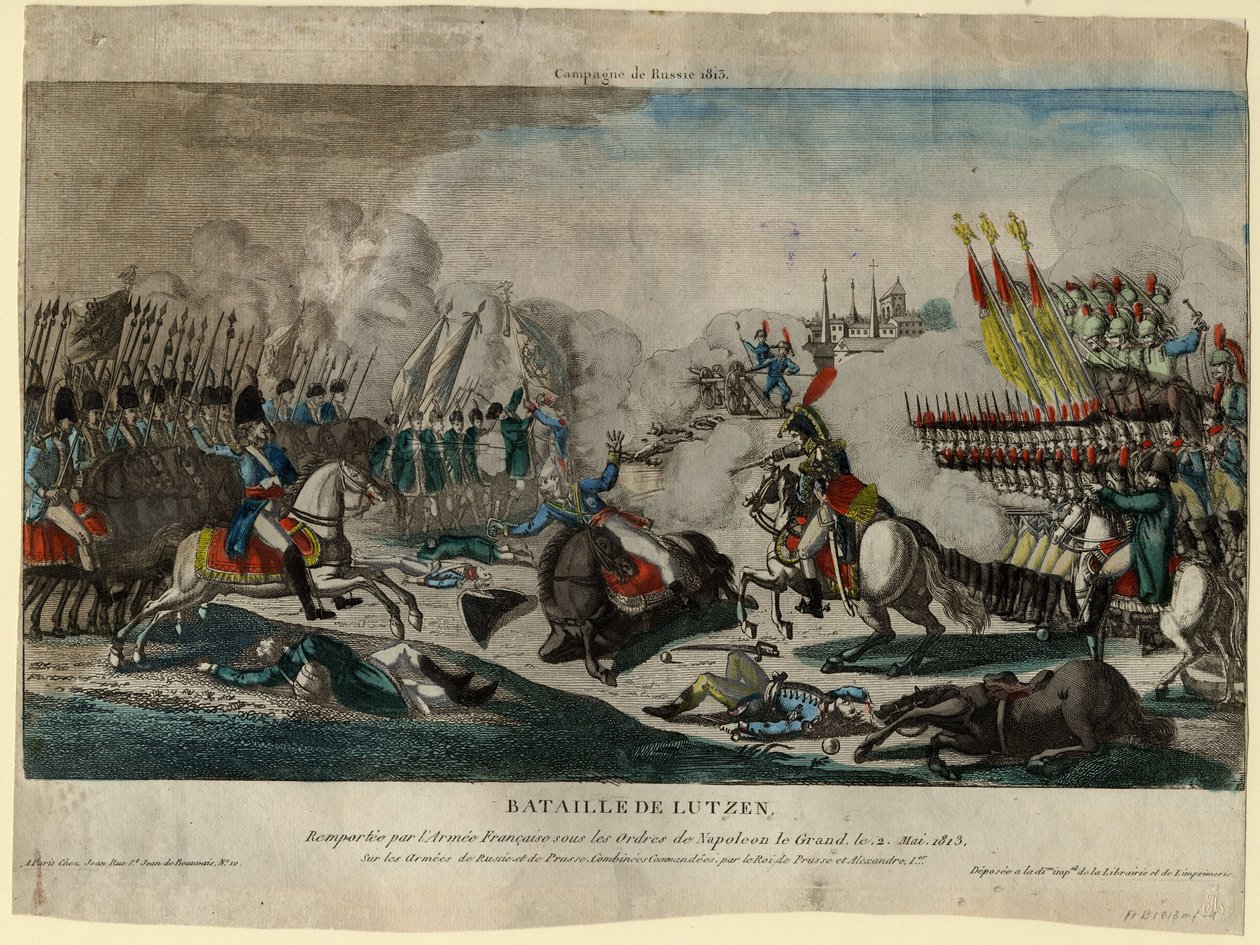 Slaget ved Lützen, 1813 av Unbekannt