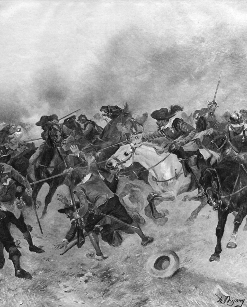 Slaget ved Marston Moor, 1644 av Unbekannt
