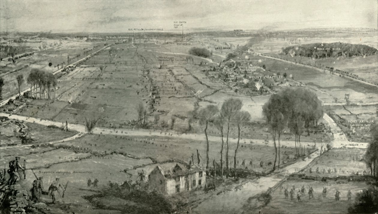 Slaget ved Neuve Chapelle, 1919. av Unbekannt