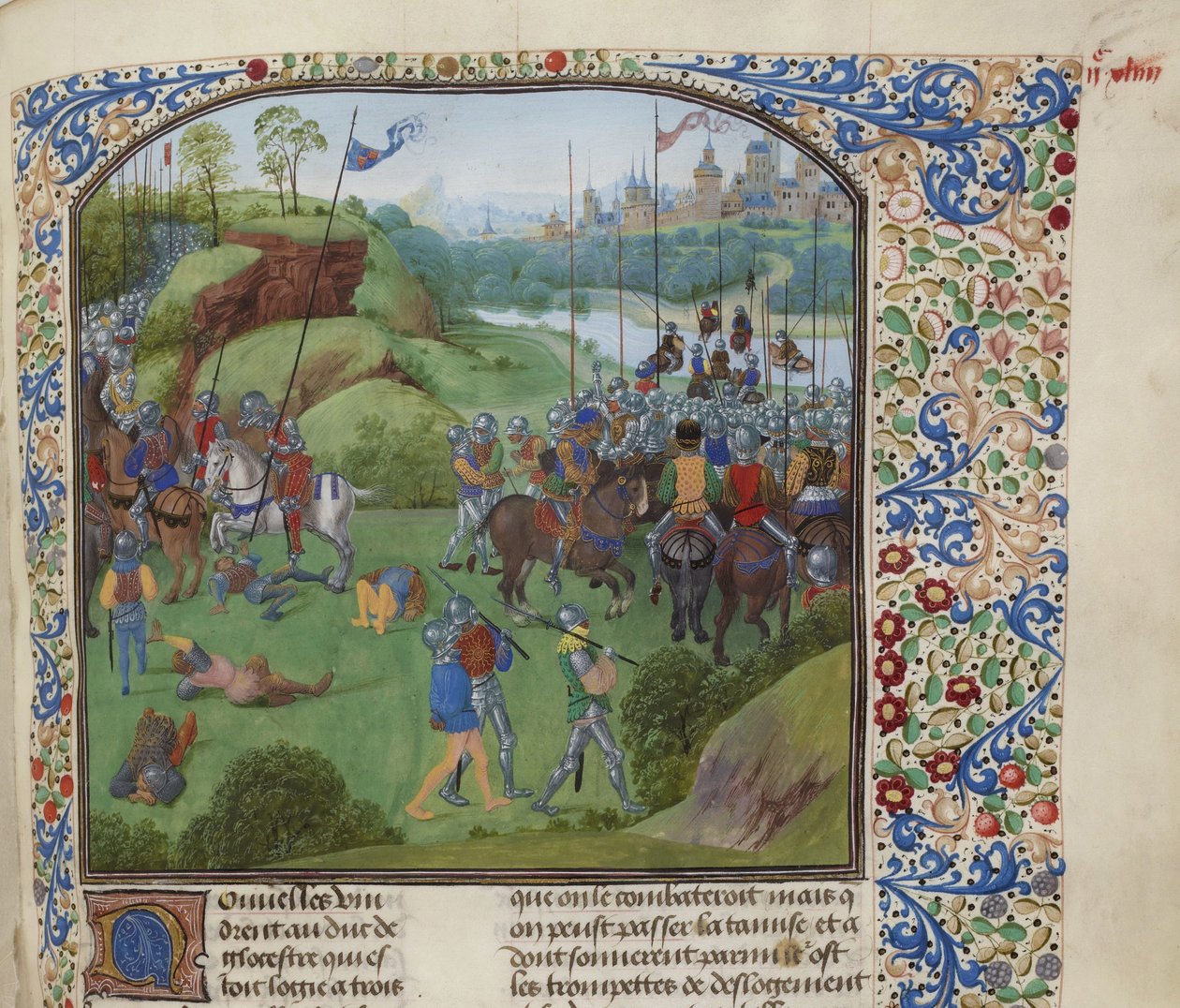 Slaget ved Radcot Bridge 19. desember 1387, ca 1470-1475. av Unbekannt