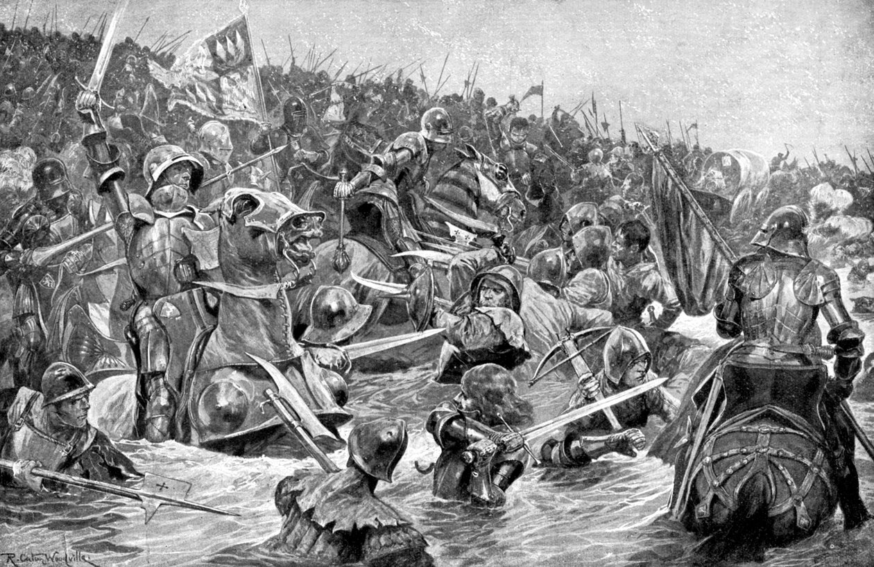 Slaget ved Towton, 29. mars 1461, c1920 av Unbekannt
