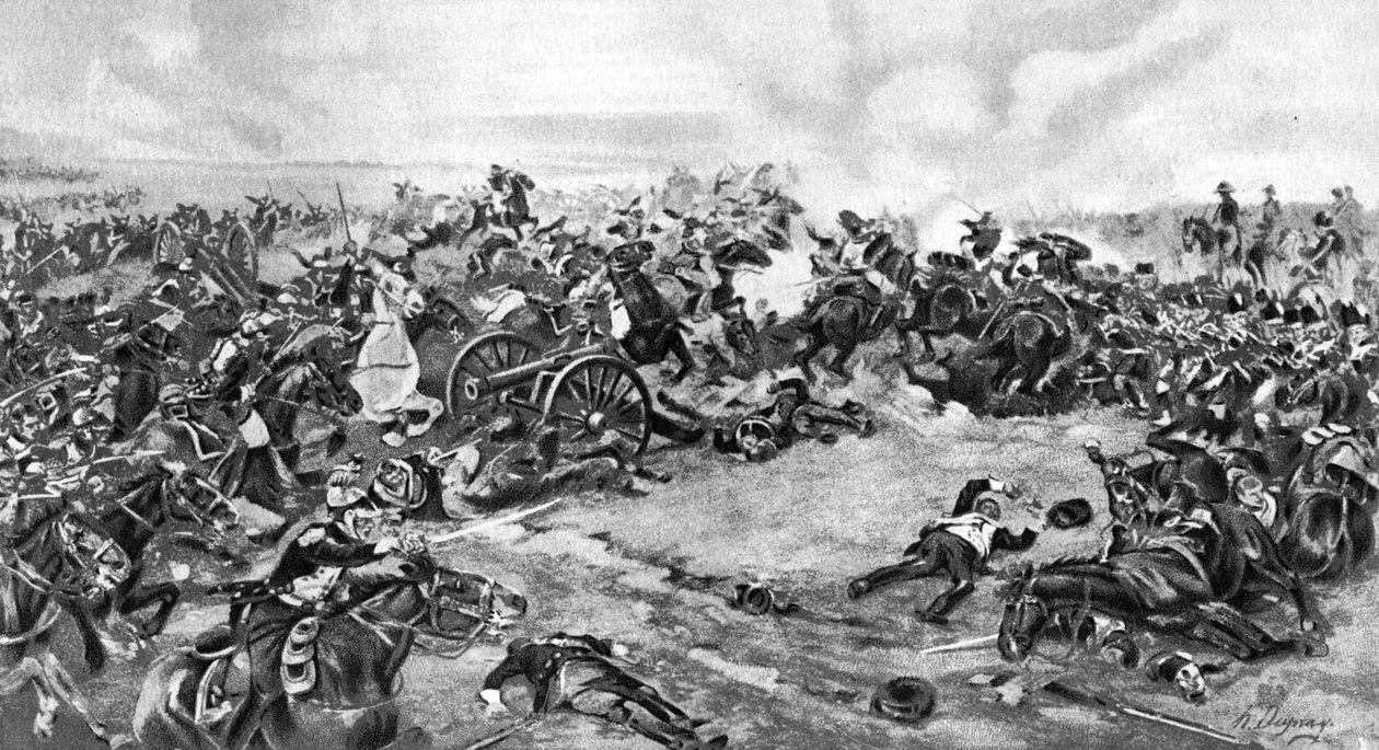 Slaget ved Waterloo, utkjempet 18. juni 1815, 1910 av Unbekannt
