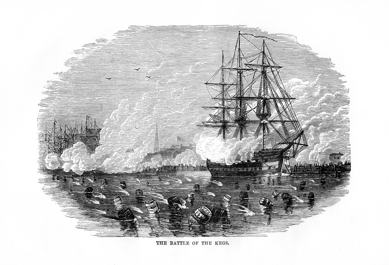 The Battle of the Kegs, 6. januar 1778, 1872 av Unbekannt