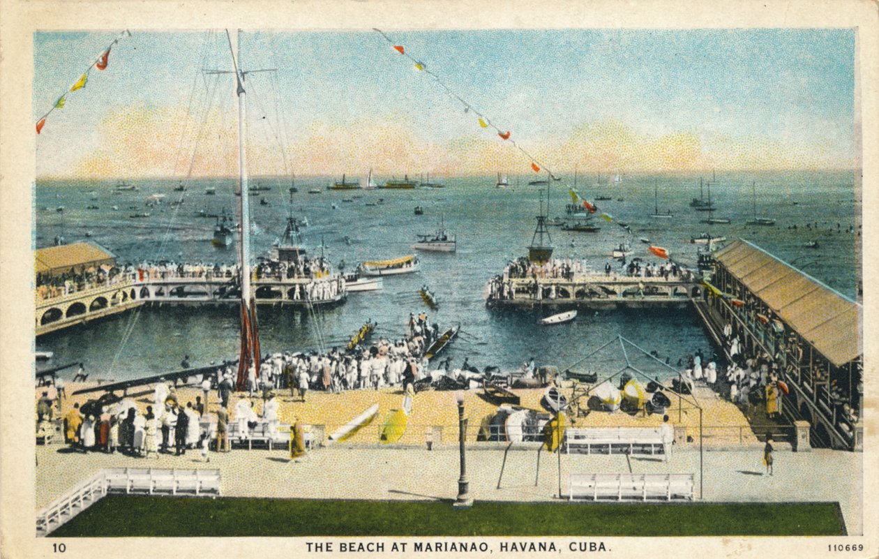 Stranden ved Marianao, Havana, Cuba, c1910 av Unbekannt