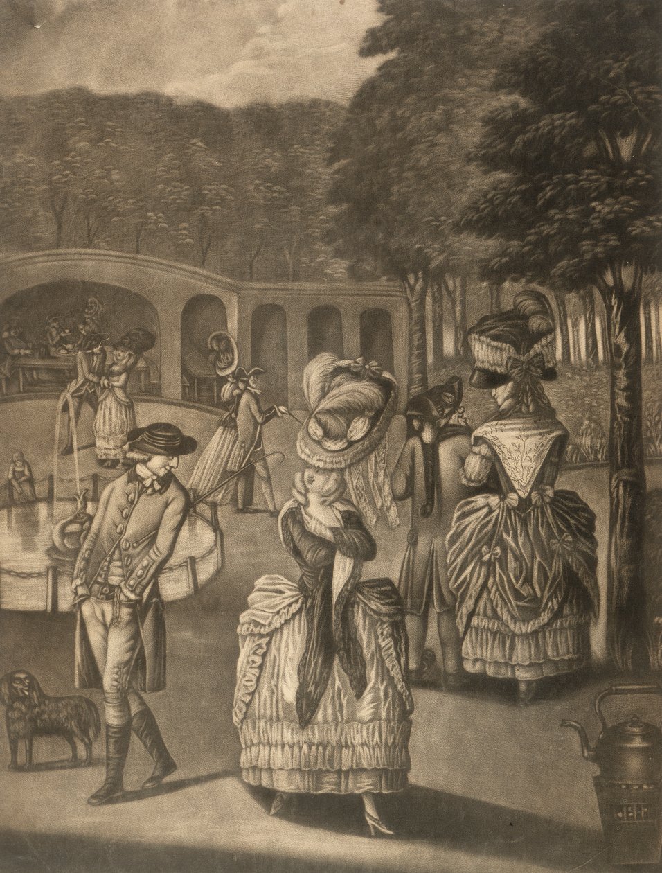 The Beautys of Bagnigge Wells, London, sent på 1700-tallet av Unbekannt