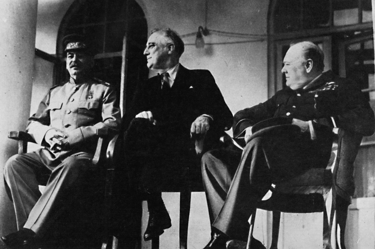 De tre store møttes i Teheran, 1943, 1945 av Unbekannt