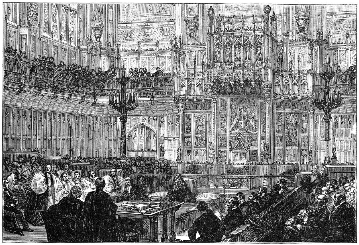 Biskopen av Peterborough taler til House of Lords, midten av slutten av 1800-tallet, 1900 av Unbekannt